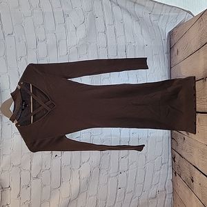 L.a. gold gray ribbed dress sz xl